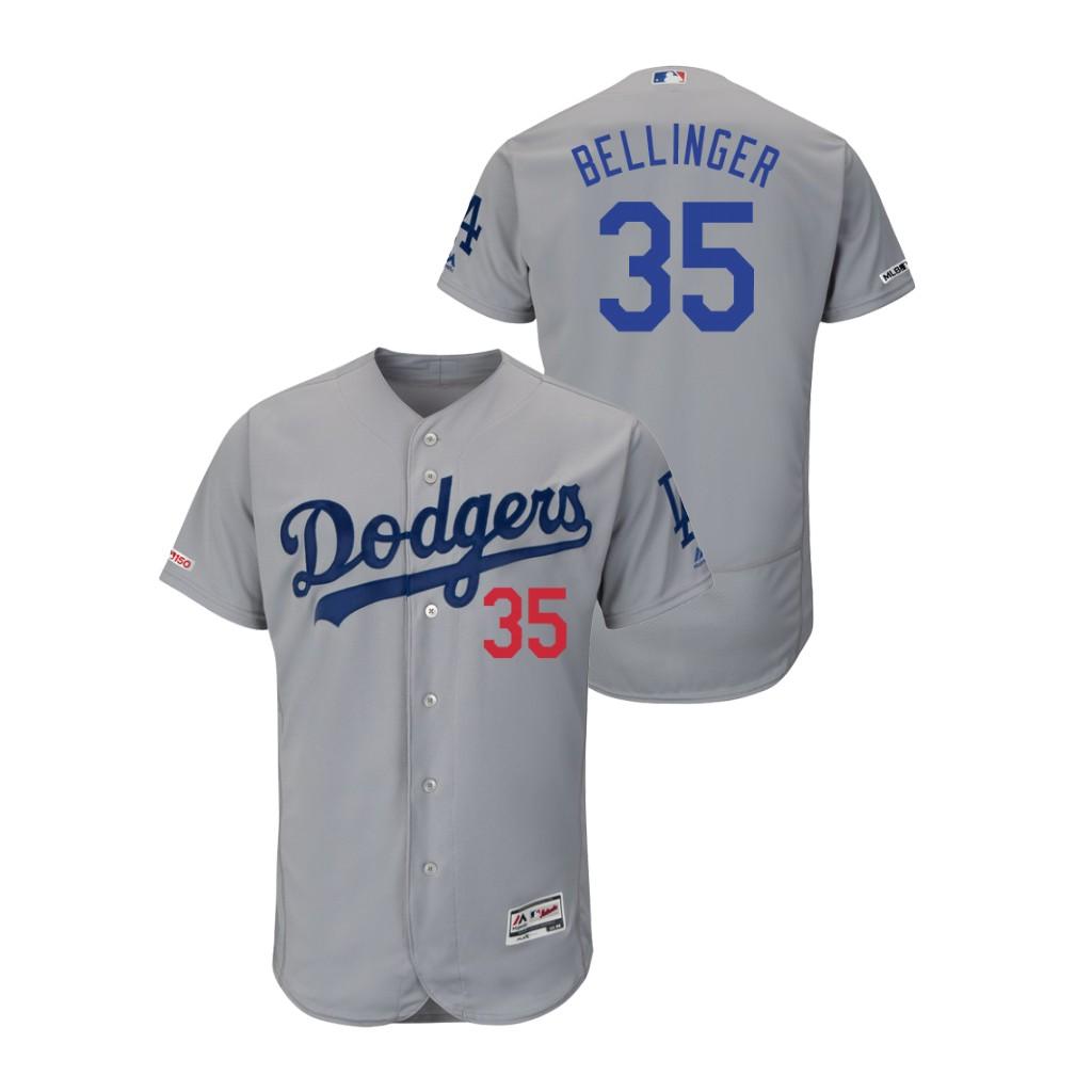 Youth Los Angeles Dodgers #35 Bellinger Grey Nike Game MLB Jerseys 1